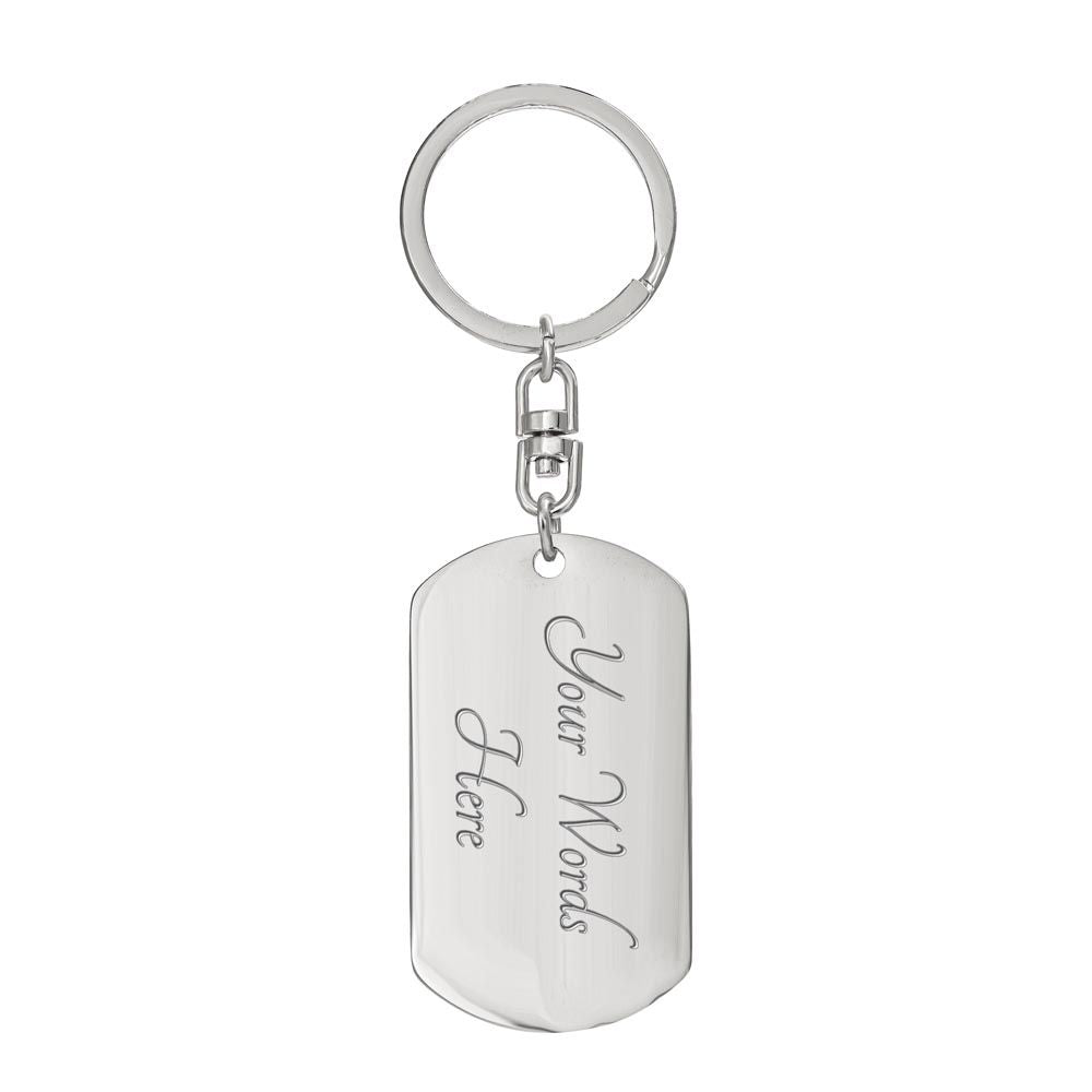 To My Husband | Dog Tag With Swivel Keychain