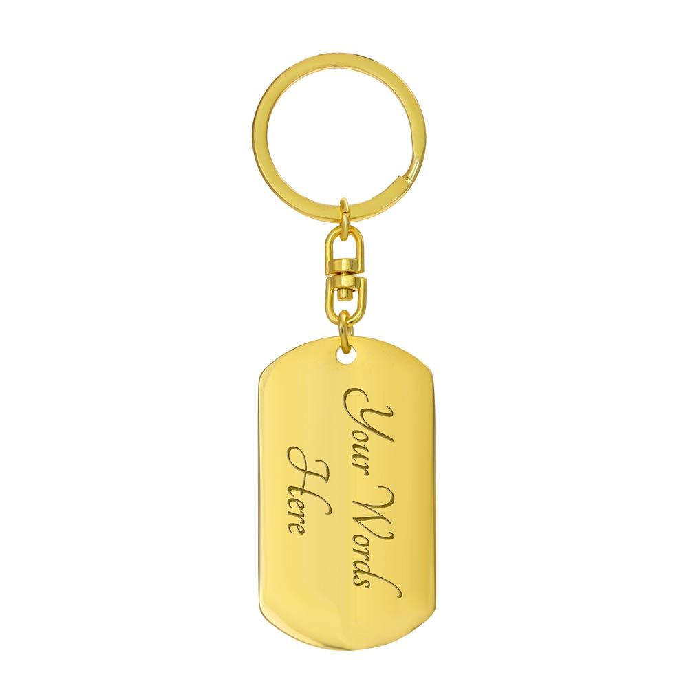 To My Husband | Dog Tag With Swivel Keychain