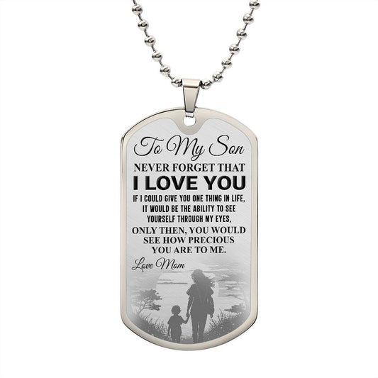 To My Son | Luxury Dog Tag -