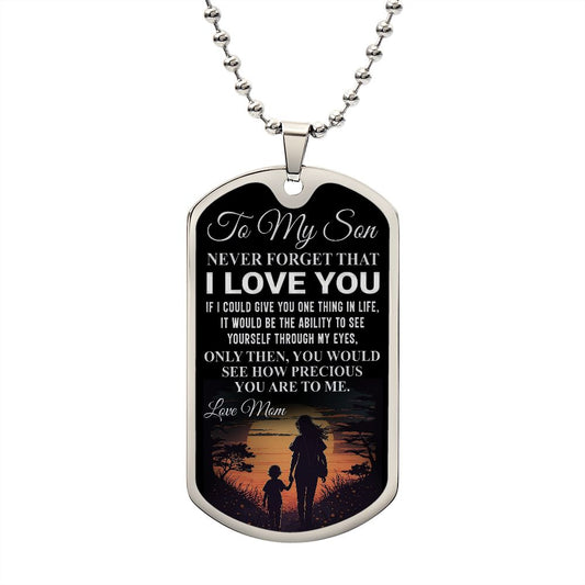 To My Son | Luxury Dog Tag