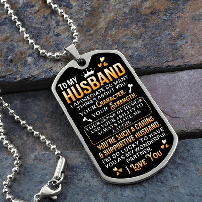 To My Husband | Luxury Dog Tag