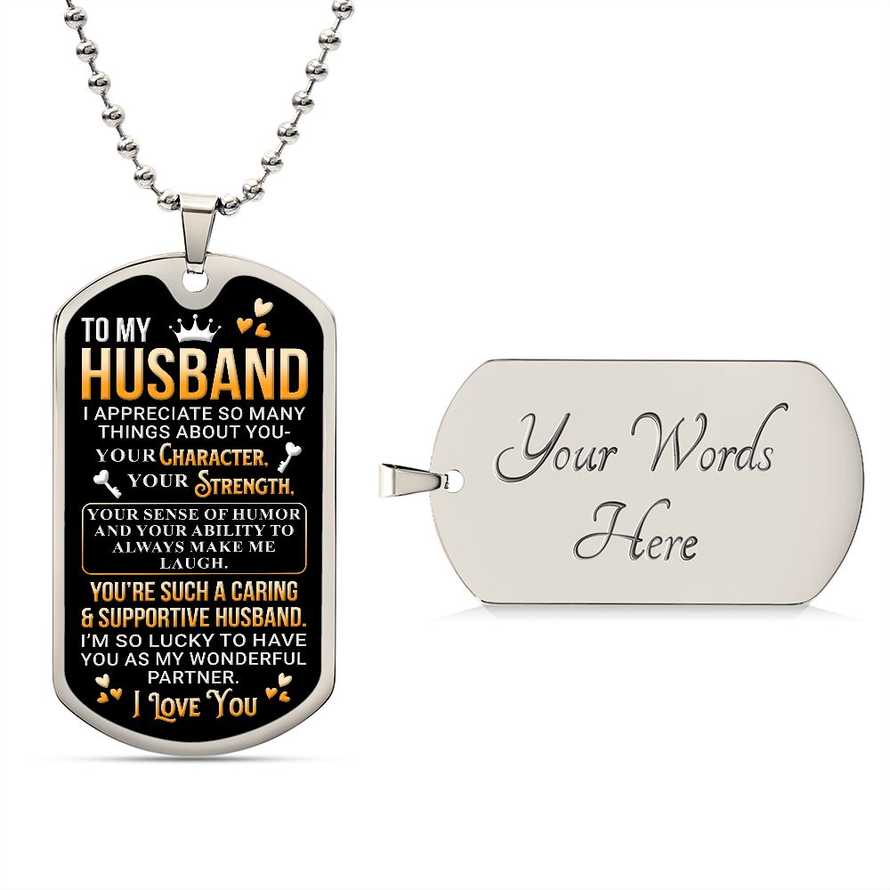 To My Husband | Luxury Dog Tag