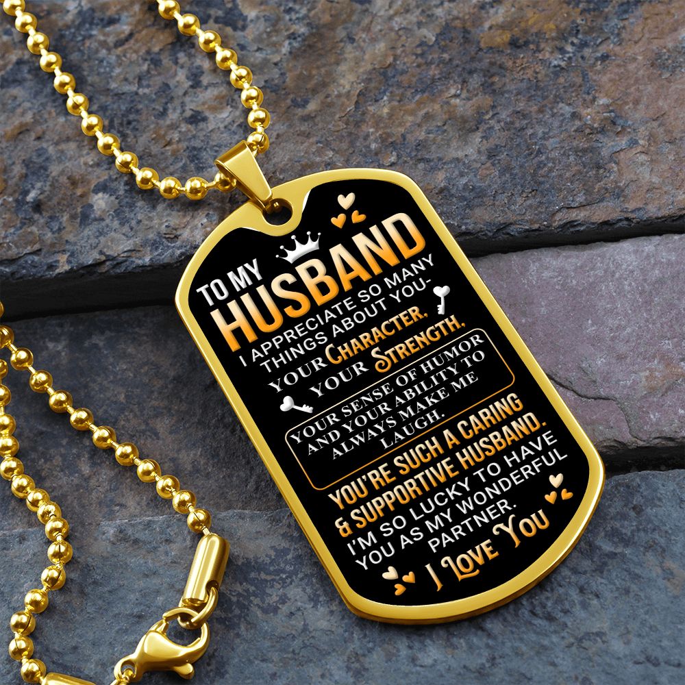 To My Husband | Luxury Dog Tag