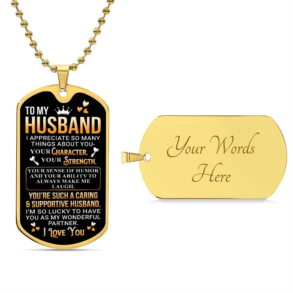 To My Husband | Luxury Dog Tag