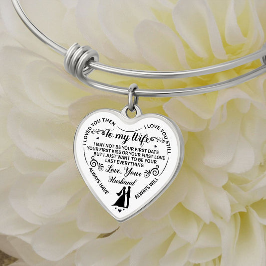 To My Wife | Adjustable Luxury Heart Bangle