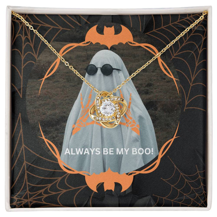 Always Be My Boo Halloween- Love Knot Necklace- For Girlfriend, For Soulmate, For Wife