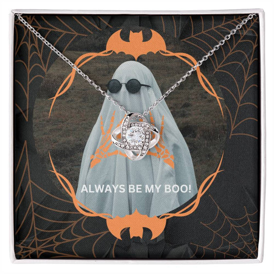 Always Be My Boo Halloween- Love Knot Necklace- For Girlfriend, For Soulmate, For Wife