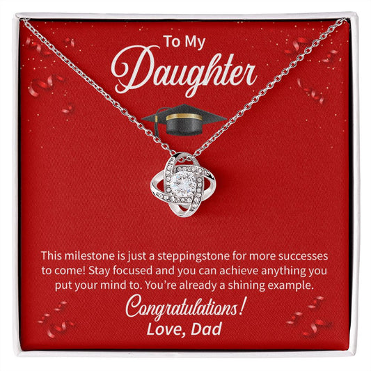 To My Daughter | Love Knot Necklace | Graduation Gift