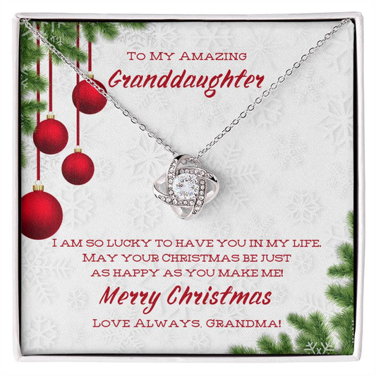 To My Amazing Granddaughter | Love Knot Necklace | Christmas Gift