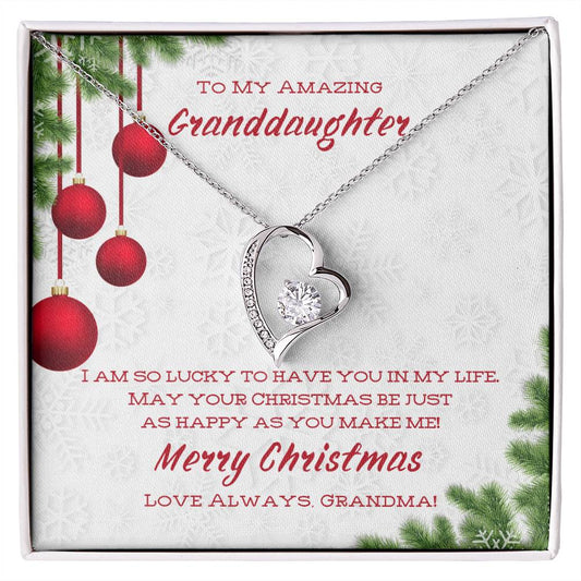 To My Amazing Granddaughter | Forever Love Necklace | Christmas Gift